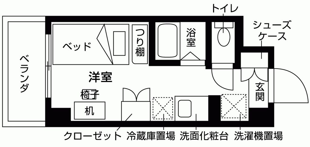 ＪＲ中央線 三鷹駅 徒歩14分 6階建 築4年の間取り写真