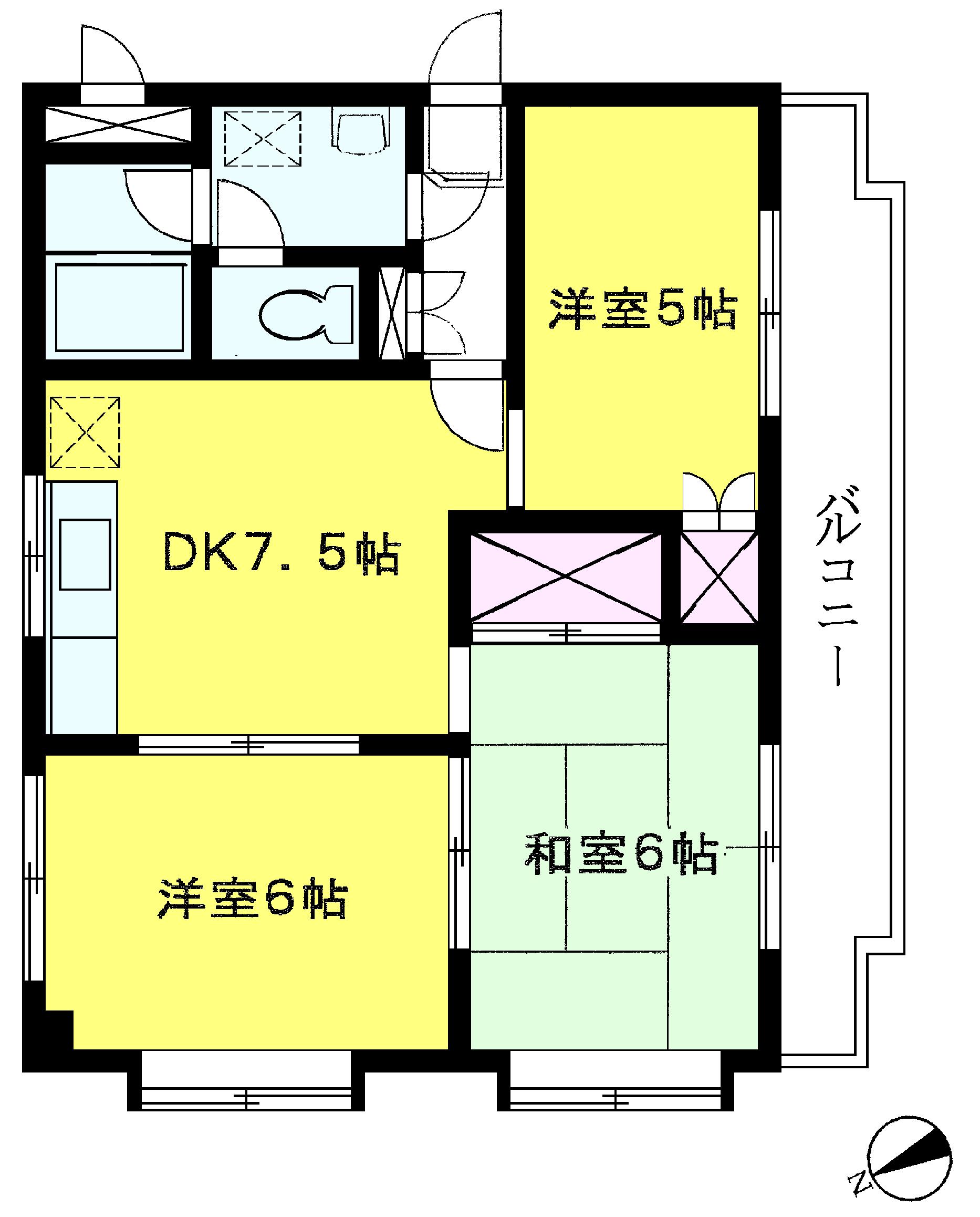 上尾市中妻のマンションの間取り