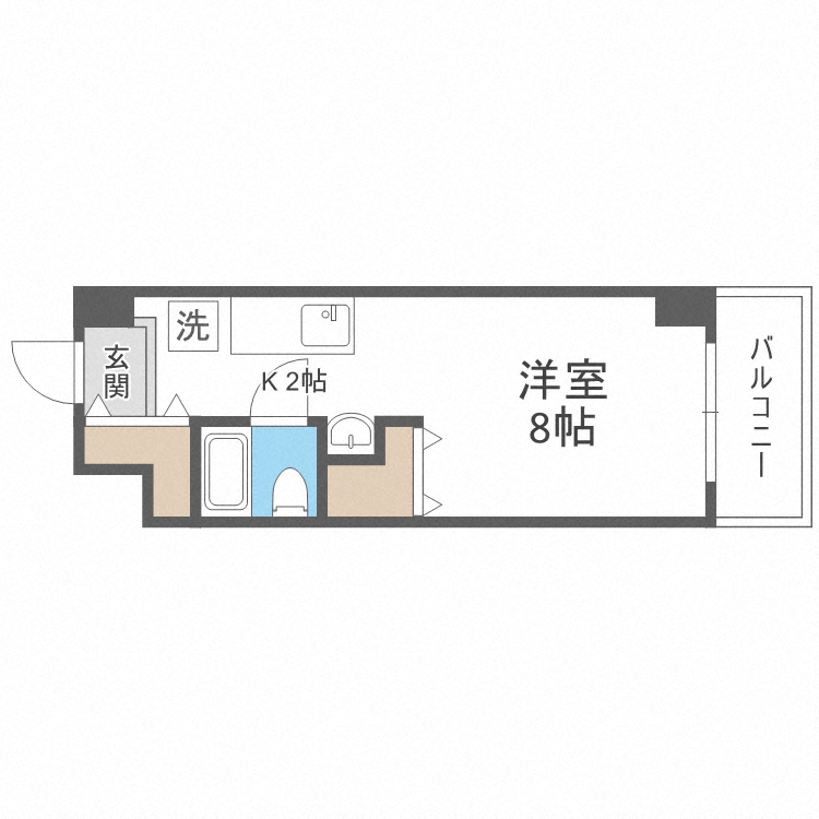 札幌市中央区北一条西のマンションの間取り