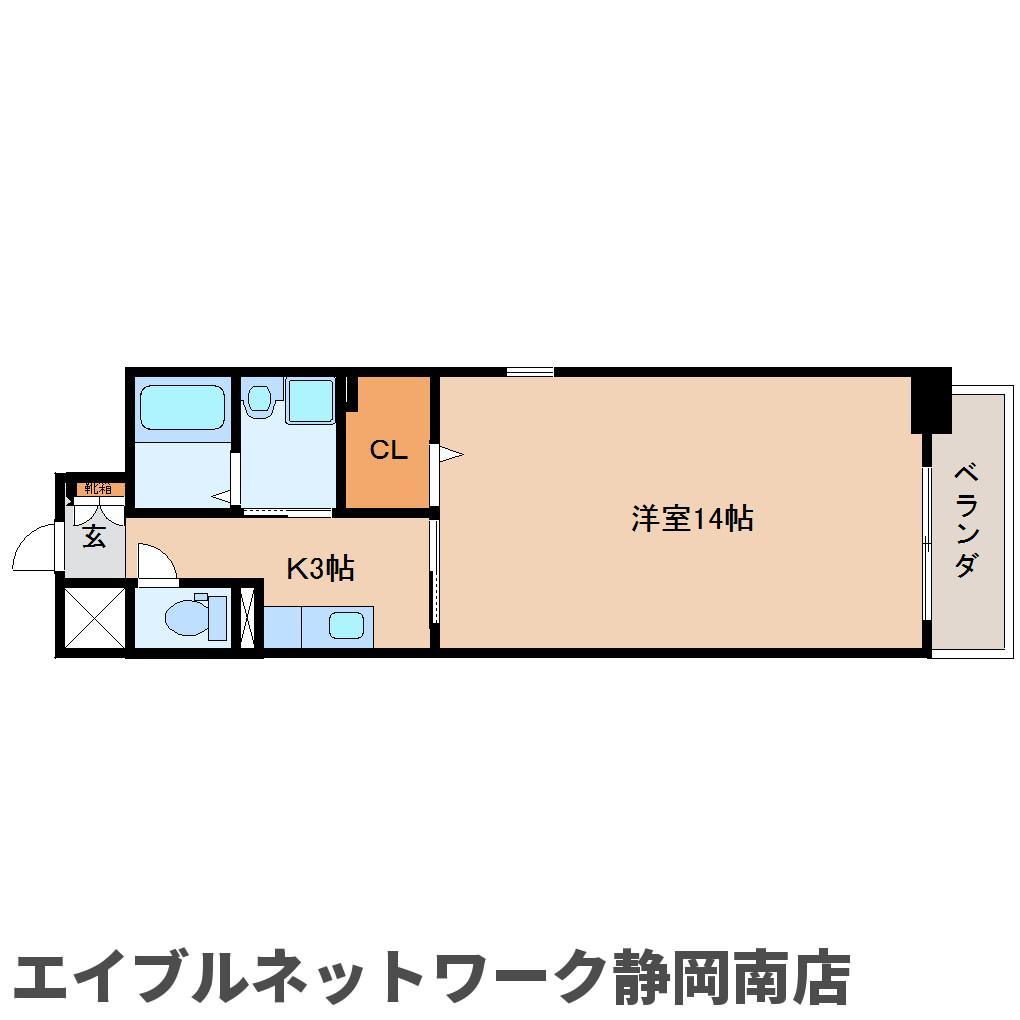 静岡市駿河区曲金のマンションの間取り