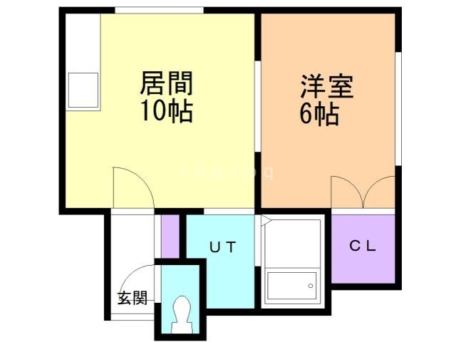 札幌市北区拓北六条のアパートの間取り