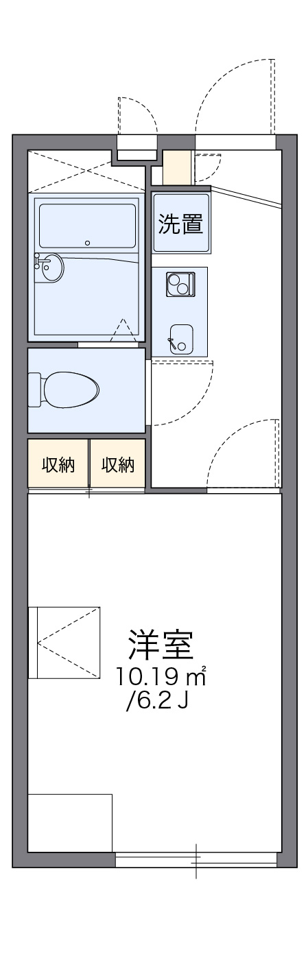 鹿児島市上荒田町のアパートの間取り