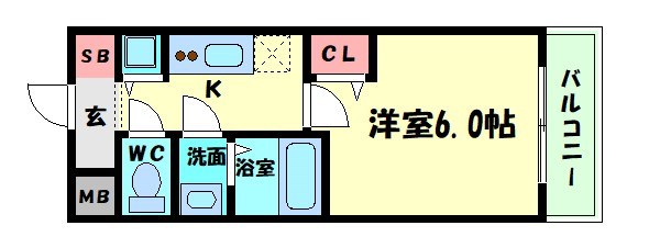 プレサンス玉造駅前の間取り