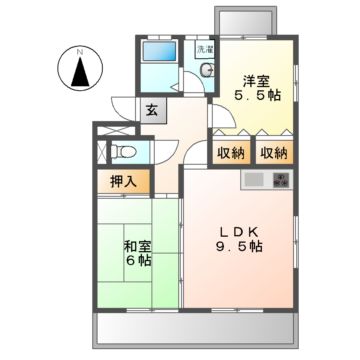 名古屋市中川区馬手町のマンションの間取り