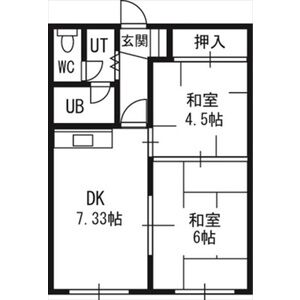 札幌市中央区宮の森三条のマンションの間取り