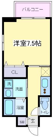 大阪府大阪市住吉区長居３（マンション）の賃貸物件の間取り