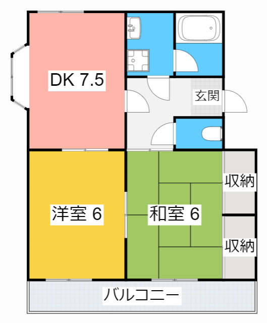 知立市新林町のアパートの間取り