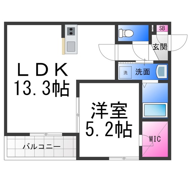 ジーメゾン堺石津ティースリーの間取り