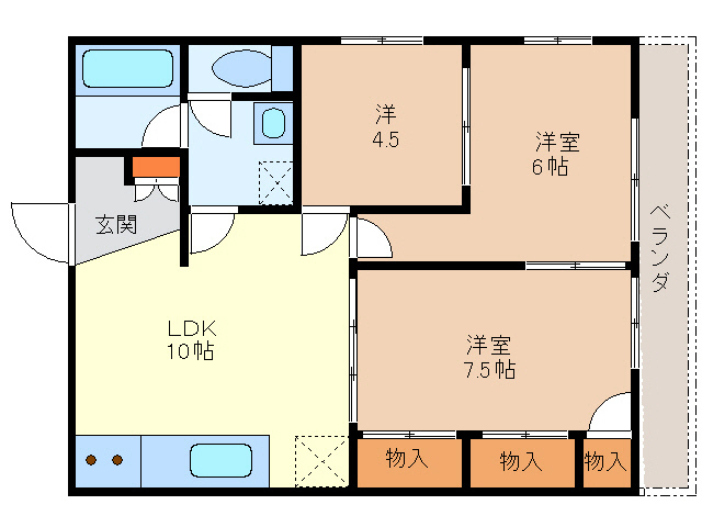 コーポ栄の間取り