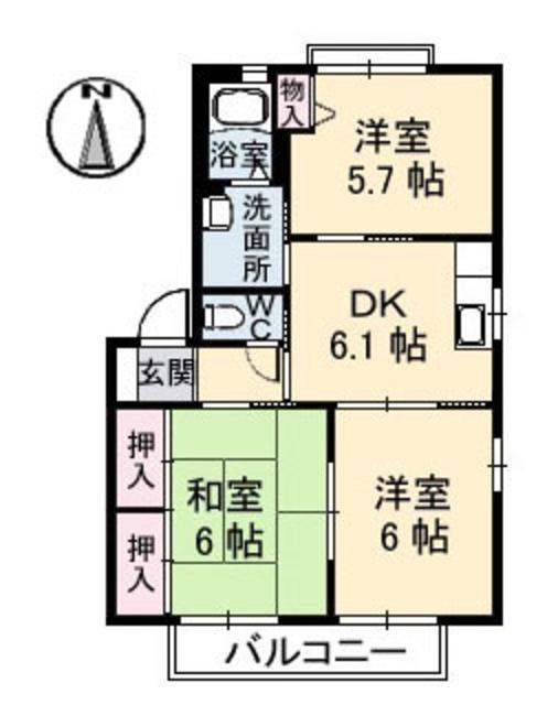 クレール梅林　Ａ棟の間取り