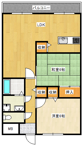 長楽園1番館マンションの間取り