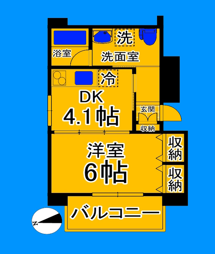 大阪市阿倍野区播磨町のマンションの間取り