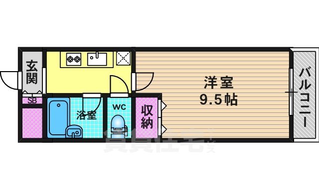 京都市南区唐橋川久保町のマンションの間取り