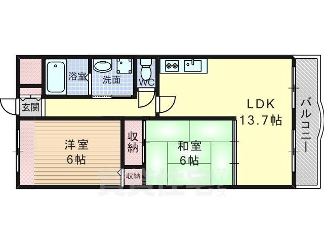 デルニエ向日町の間取り