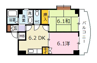 グリーンヴァリィ金光二番館の間取り