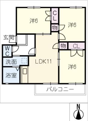 プラムハウス　Ｂ棟の間取り