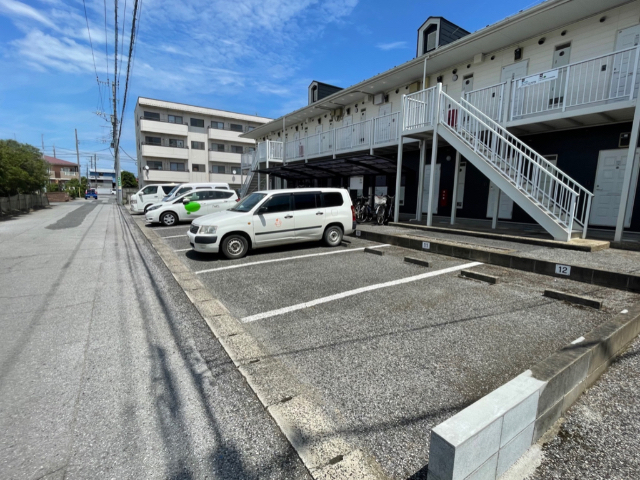 【サン藍プラザの駐車場】