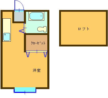 クレスト石岡Ａ棟の間取り