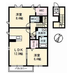 小松島市立江町のアパートの間取り