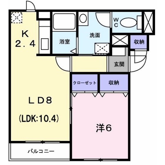 【ジェルメ大手町２号棟の間取り】