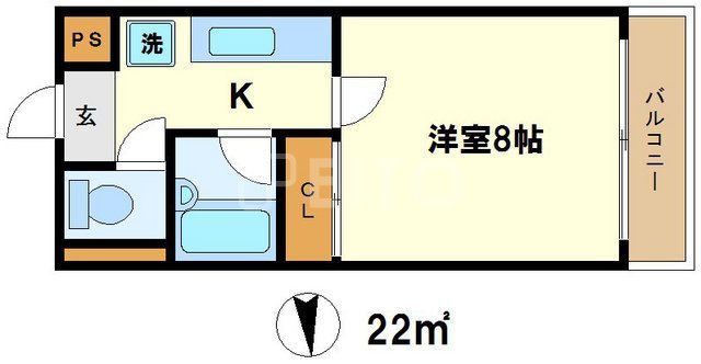 コスモハイツ下柳の間取り