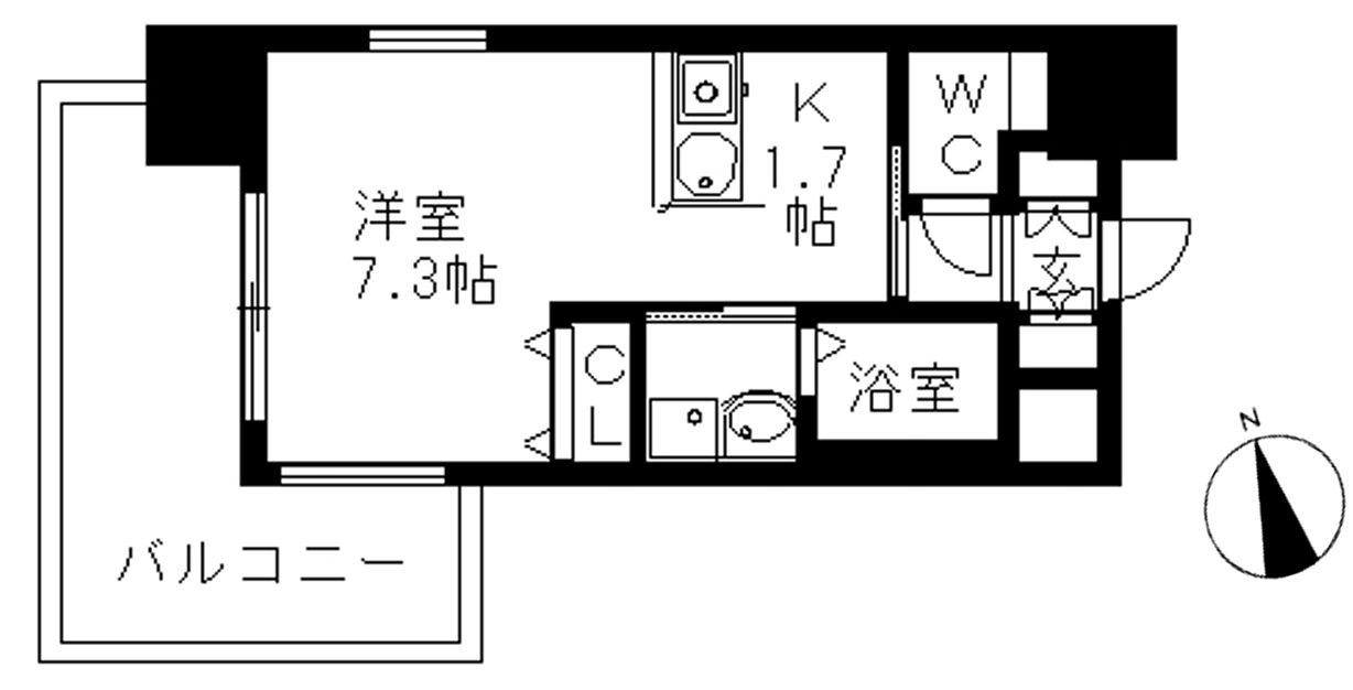 名古屋市中区千代田のマンションの間取り