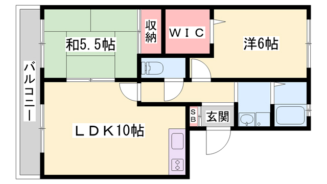 メゾンソレイユ２番館の間取り