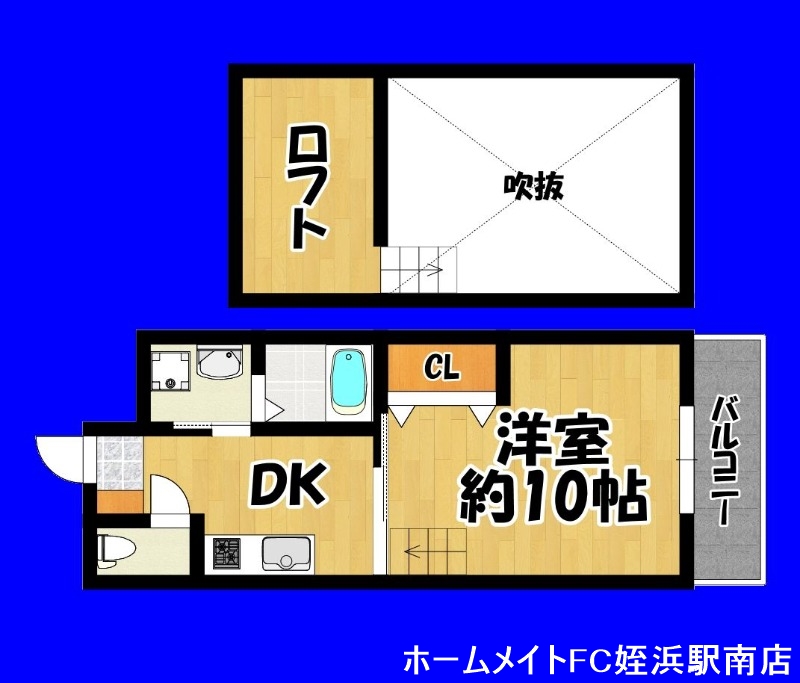 糸島市波多江駅北のマンションの間取り