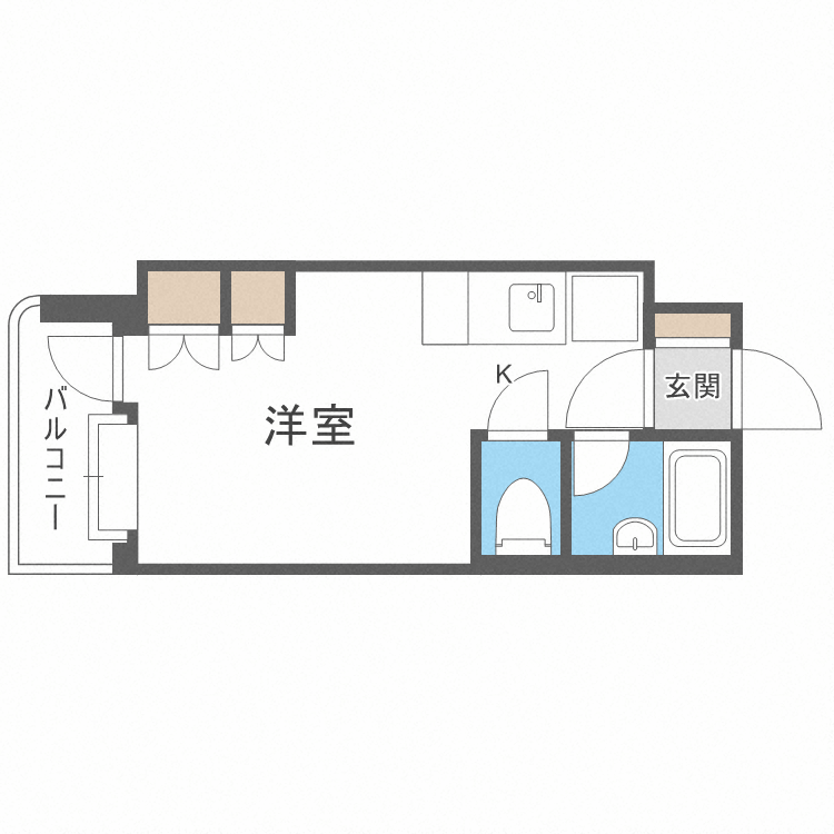 札幌市中央区南八条西のマンションの間取り