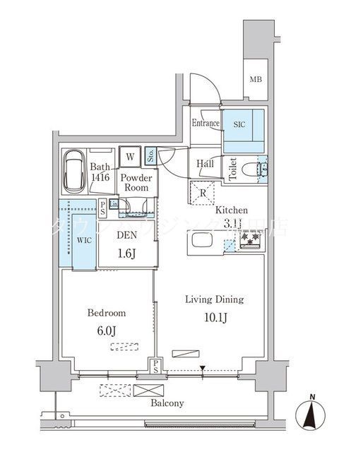 大田区東矢口のマンションの間取り