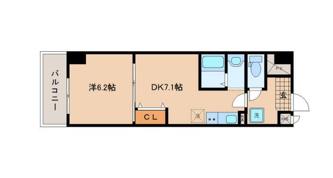 アスコット薬師堂駅前の間取り