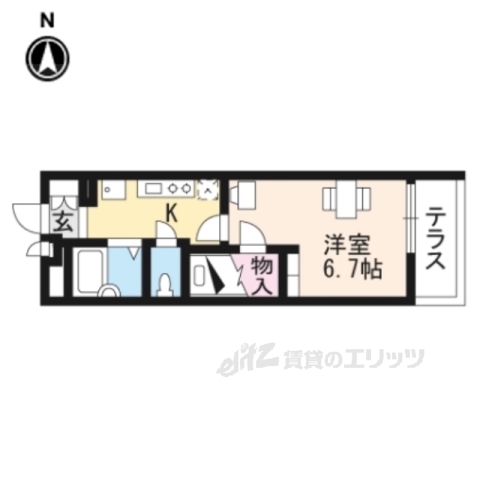 【大津市大門通のマンションの間取り】