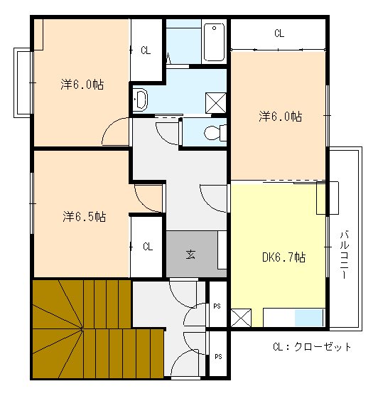 アメニティ興戸の間取り