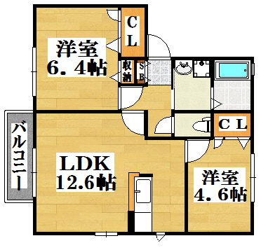 ラ・　アルプの間取り