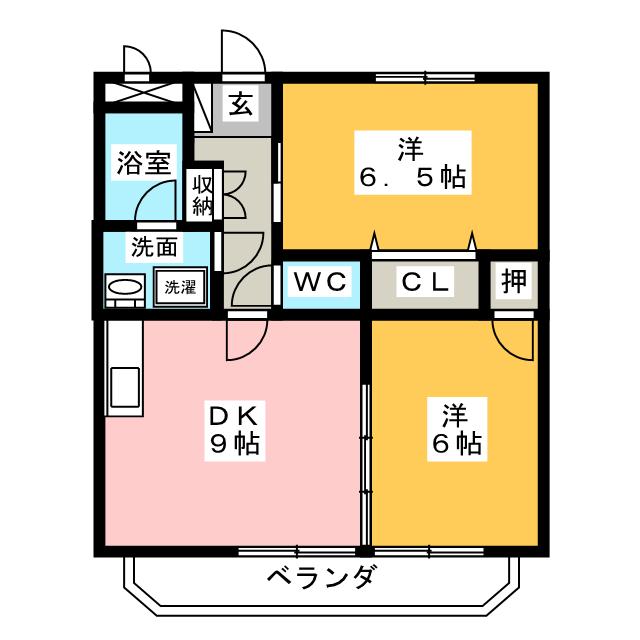 Ｐｅａｃｅ　Ｔｏｗｎ　恒川の間取り