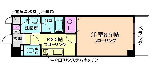 清風荘・萬（ＹＯＲＯＺＵ）の間取り