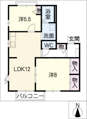 グリーンステージ柚木Ａの間取り