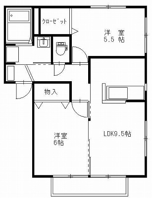 サンガーデン花の木Ｃ（下野市）の間取り