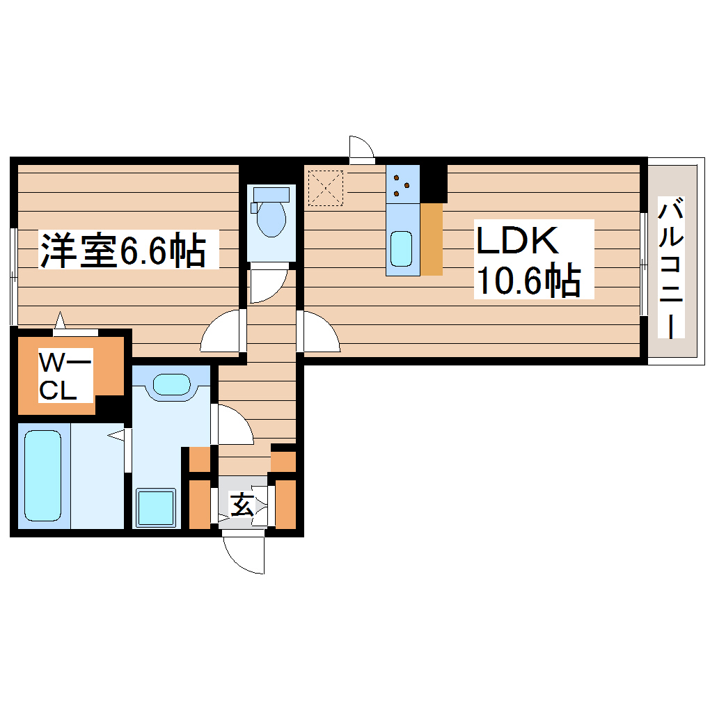 D-room荒井東の間取り