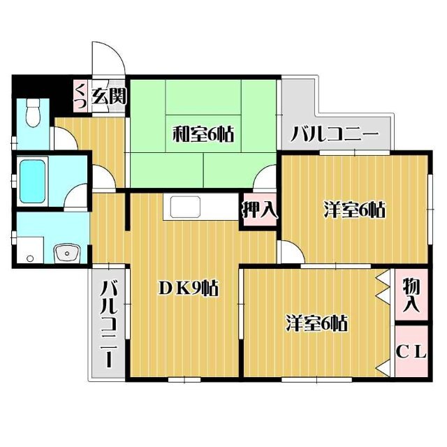 サンハイツ天神の間取り