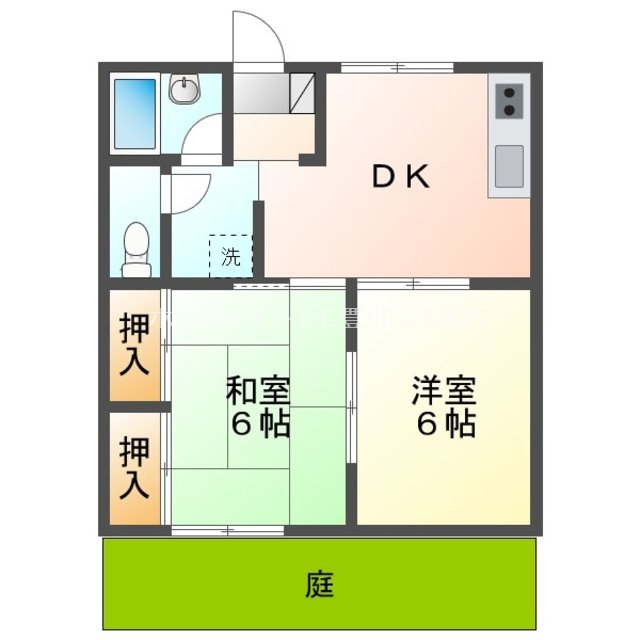 ハラマキハイツ　F棟の間取り