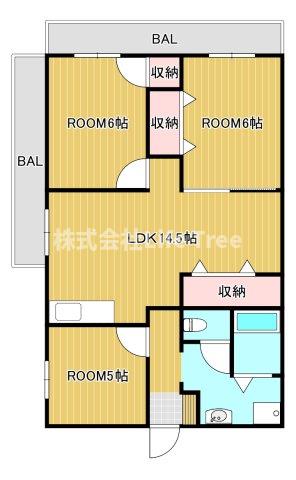 高松市屋島西町のマンションの間取り