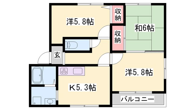 プリミエール国分寺C棟の間取り