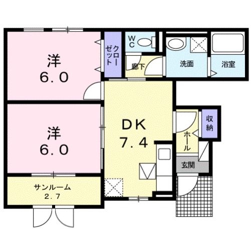 グレイスフル　シャンティの間取り