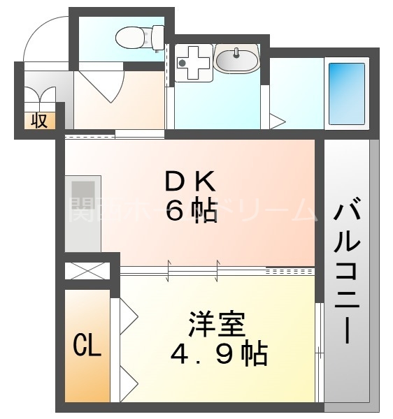 門真市石原町のアパートの間取り