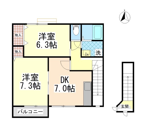 Vシャトー アロースリーIIの間取り