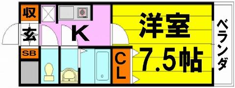 池田市空港のマンションの間取り