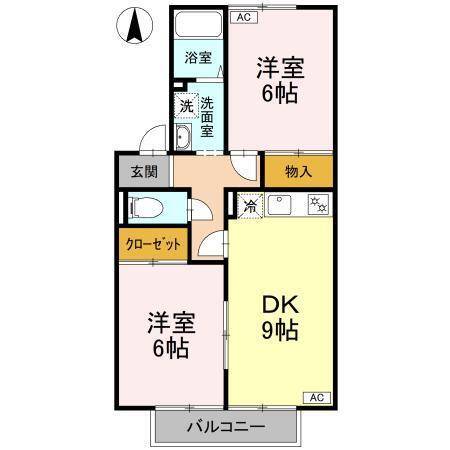 セントラルヴィレッジ桑原C棟の間取り