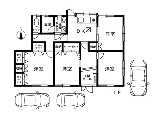 【大塚1丁目貸家 1階部分の間取り】