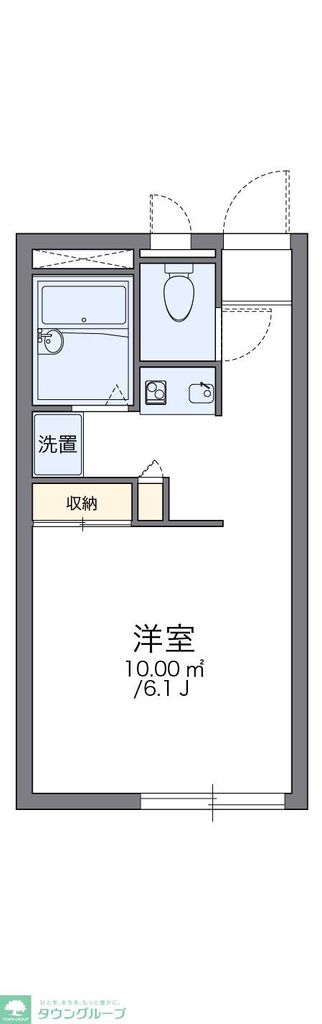 越谷市千間台西のアパートの間取り